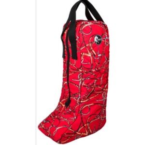 AWST International Lila Snaffle Bit Bridles Boot Bag Red Quilted Equestrian New